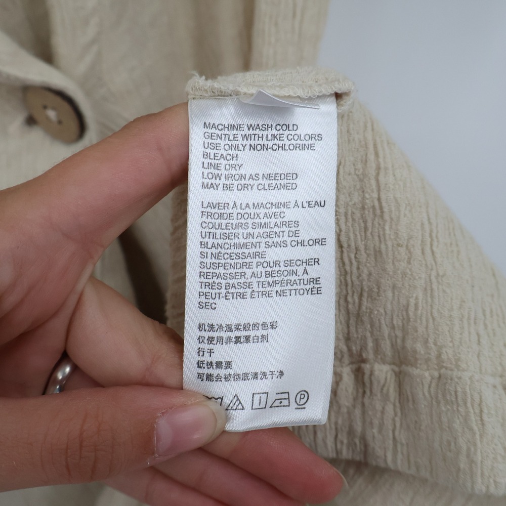 Free People Clementine Mini Dress Womens S Beige Safari Resort Coastal Beach - Picture 6 of 16
